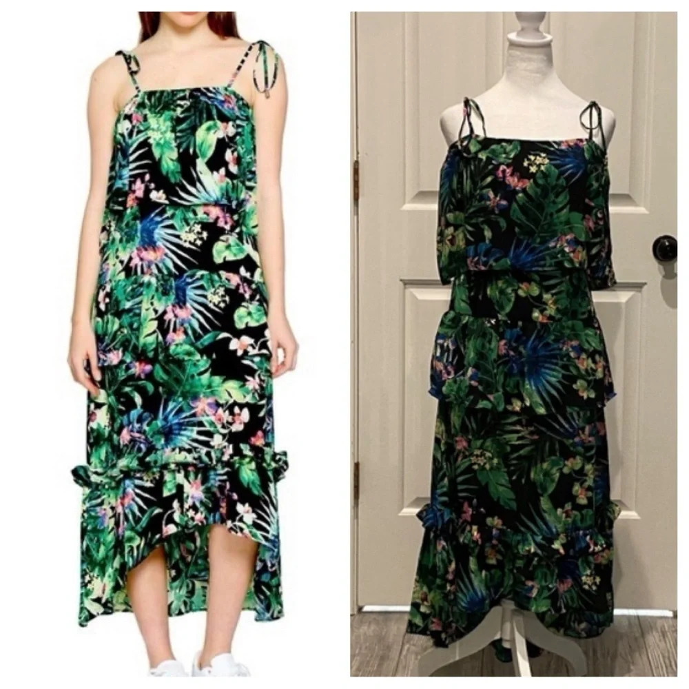 New! Walter Baker Tasha Tropical Georgette Dress 16827
